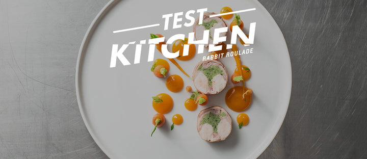 Rabbit & Herb Mousseline and Apricot & Carrot Purée with Work Sharp Culinary and Chef's Roll