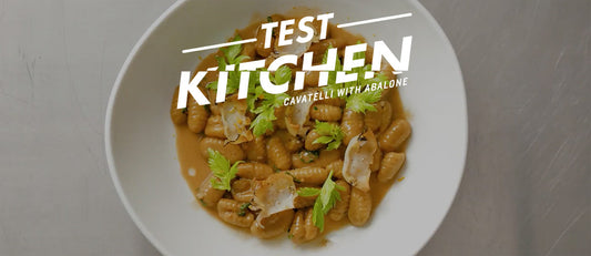 Cavatelli with Abalone with Work Sharp Culinary and Chef's Roll