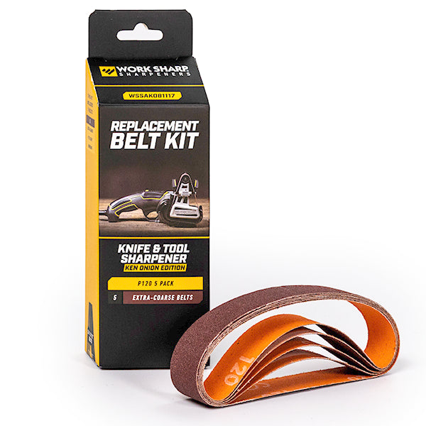Red P120 Grit Belt 5 Pack to suit Ken Onion Edition (Mk.1 & Mk.2)